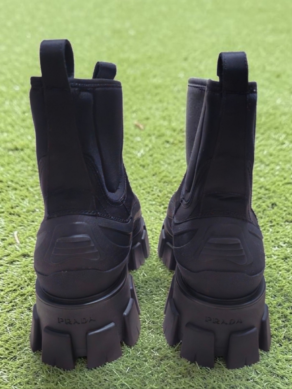 DS Prada Monolith Re-Nylon Ankle Boots - Black - Size 41 - 1T933M - Authentic - Picture 5 of 6